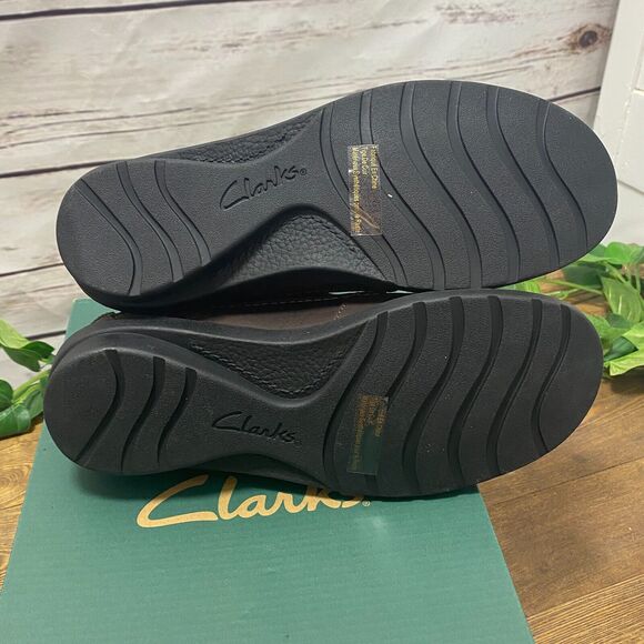 VTG Clarks Bendables Woman's Ankle Boot Brown Leather Upper 5.5M Shoes 5 1/2 M - Picture 12 of 14